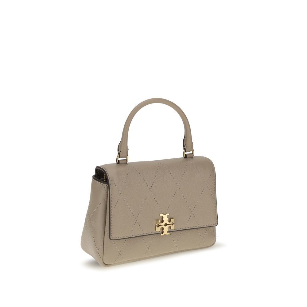 Tory Burch Charlie Mini Beige Leather Wallet