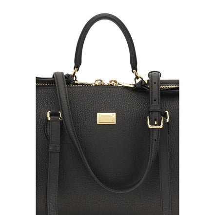 Dolce & Gabbana Odissea Μαύρη Δερμάτινη Τσάντα Ώμου