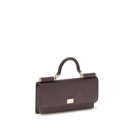 Dolce & Gabbana Brown Calf Leather Bos Taurus Shoulder Bag