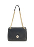 Tory Burch Black Calf Leather Bos Taurus Shoulder Bag