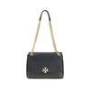 Tory Burch Black Calf Leather Bos Taurus Shoulder Bag