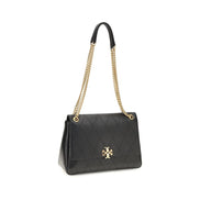 Tory Burch Black Calf Leather Bos Taurus Shoulder Bag