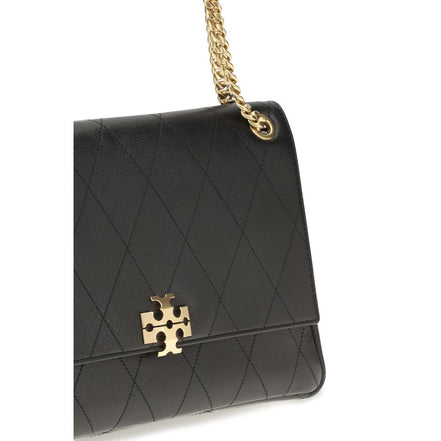 Tory Burch Black Calf Leather Bos Taurus Shoulder Bag