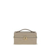 Tory Burch Charlie Gray Leather Beauty Case