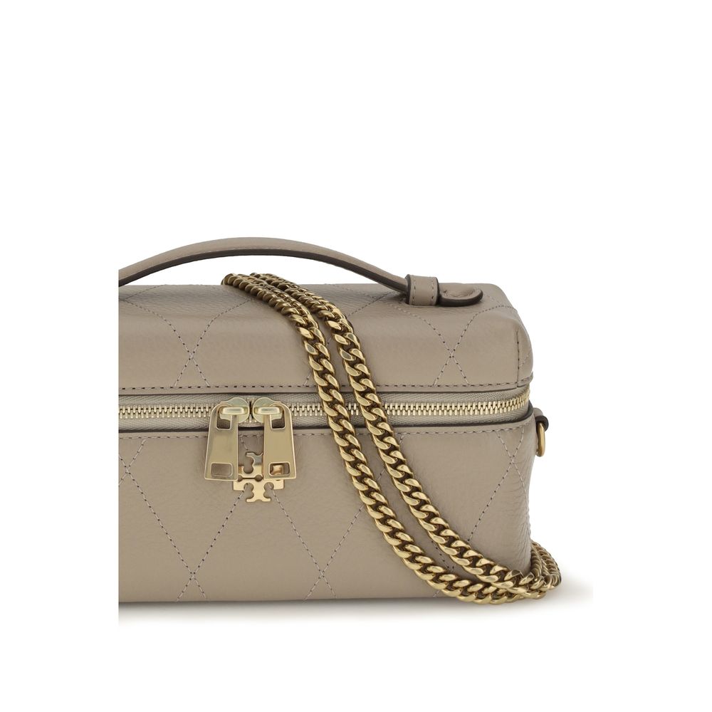 Tory Burch Charlie Gray Leather Beauty Case