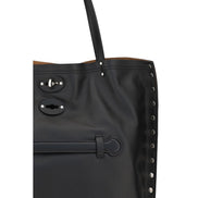 Zanellato Aspasso Saeta Black Leather Shoulder Bag
