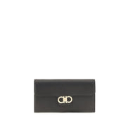 Ferragamo Gancini Black Leather Wallet