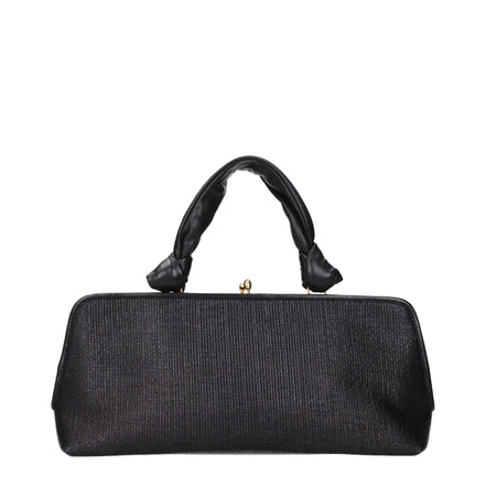 Jil Sander Black Raffia Handbag