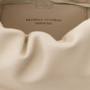 Brunello Cucinelli Bucket Mellow Mini White Crossbody Bag