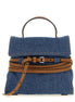 Moschino Blue Cotton Handbag