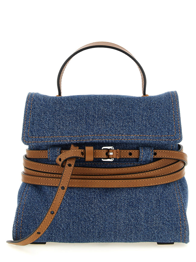 Moschino Blue Cotton Handbag