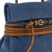 Moschino Blue Cotton Handbag