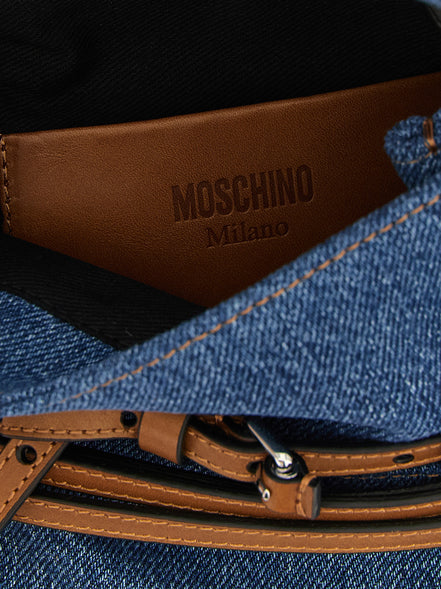 Moschino Blue Cotton Handbag