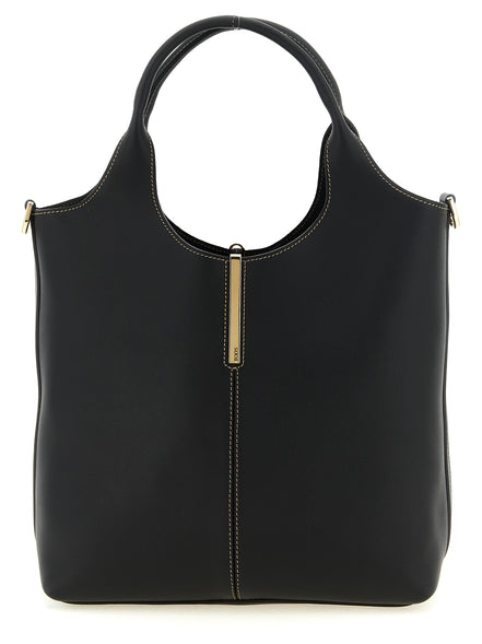Tod's Black Calfskin Tote Bag