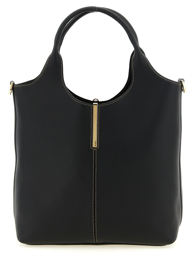 Tod's Black Calfskin Tote Bag