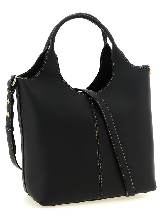 Tod's Black Calfskin Tote Bag