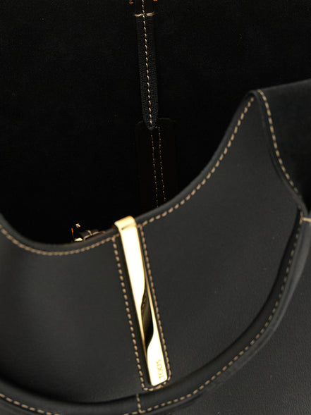 Tod's Black Calfskin Tote Bag