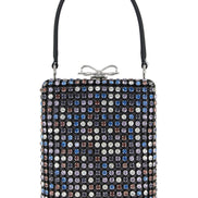Self-Portrait Multi Crystal Chainmail Mini Handbag