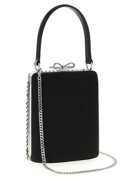 Self-Portrait Multi Crystal Chainmail Mini Handbag