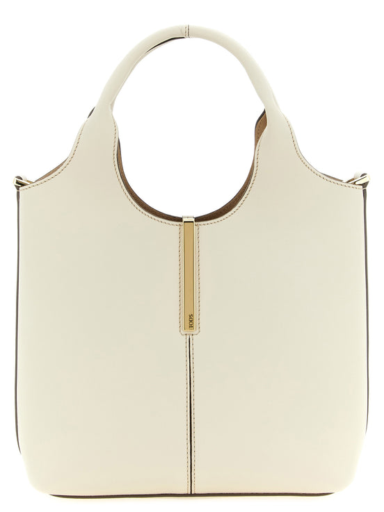 Tod's White Calfskin Tote Bag