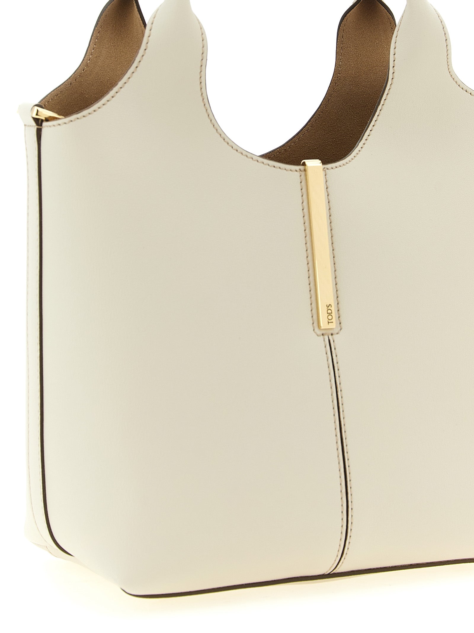 Tod's White Calfskin Tote Bag