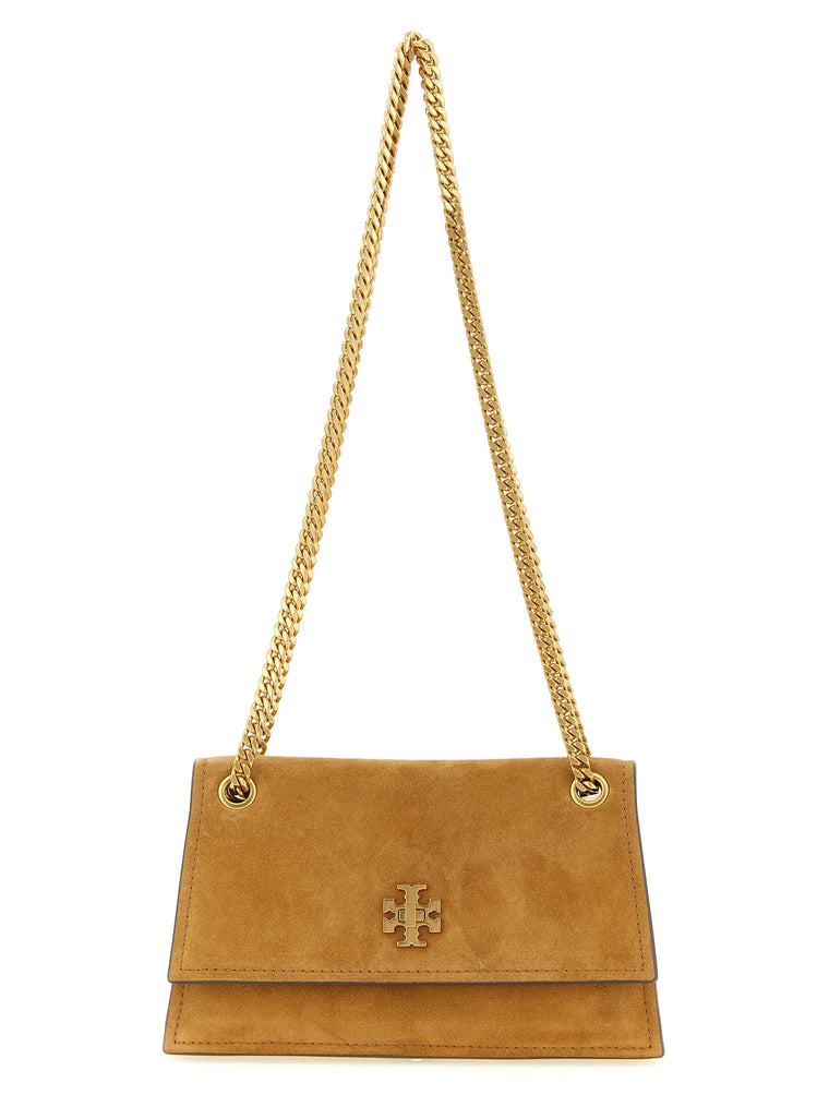 Tory Burch Καφέ Δερμάτινη Τσάντα Ώμου