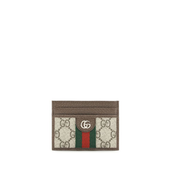 Θήκη καρτών Gucci από καφέ πολυαιθυλένιο