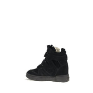 Isabel Marant Black Calf Leather Bos Taurus Sneakers