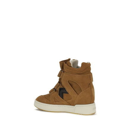 Isabel Marant Brown Leather High-Top Sneakers