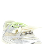 PINKO Silver Leather Athletic Sneakers