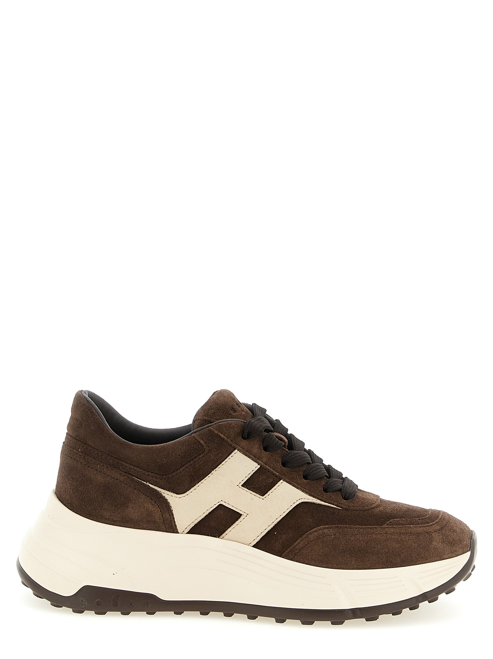 Hogan Hi-Fi Brown Leather Sneakers
