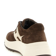 Hogan Hi-Fi Brown Leather Sneakers