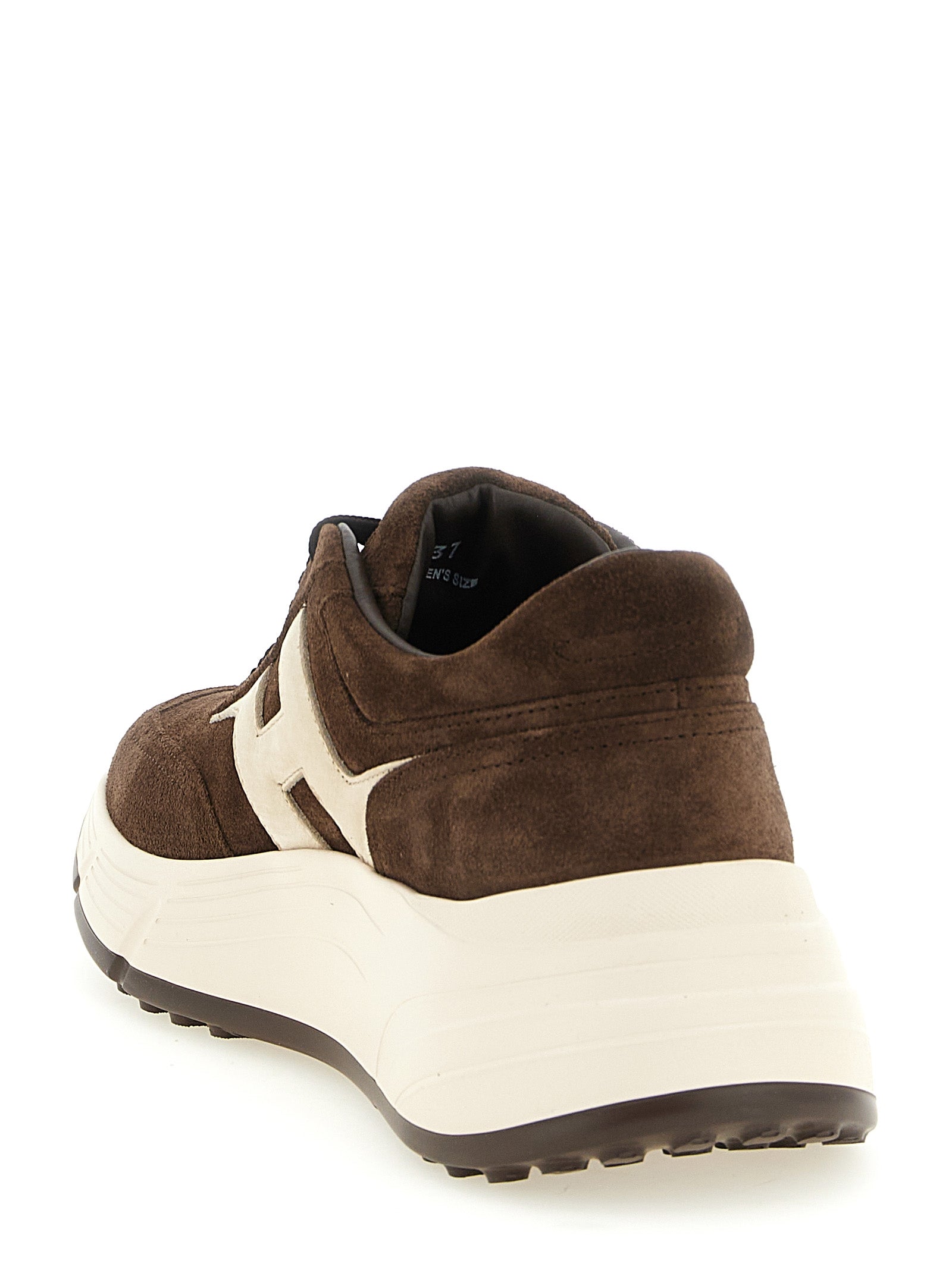 Hogan Hi-Fi Brown Leather Sneakers
