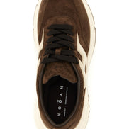 Hogan Hi-Fi Brown Leather Sneakers