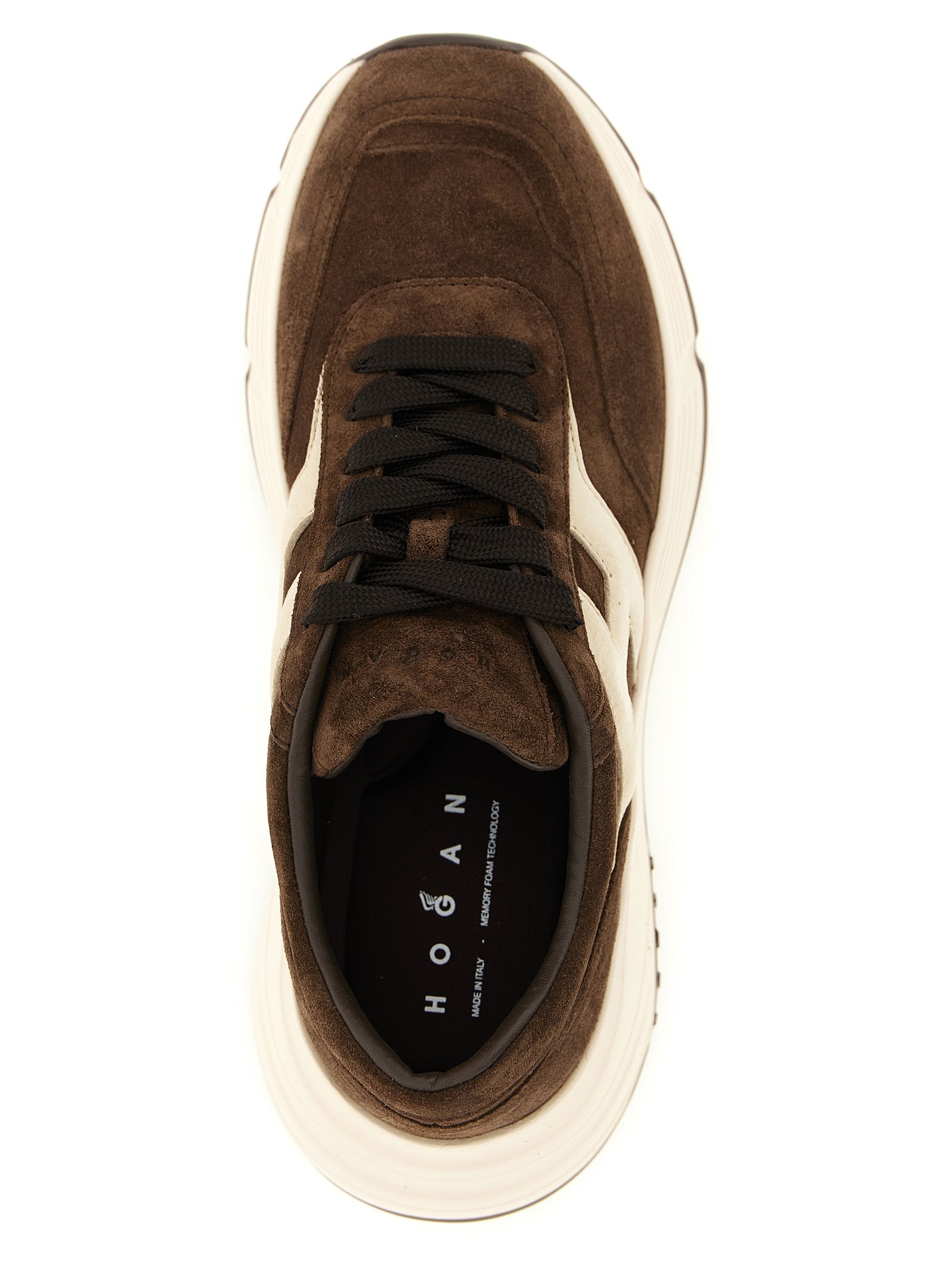 Hogan Hi-Fi Brown Leather Sneakers