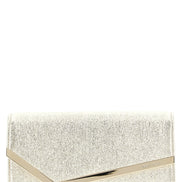 Jimmy Choo Emmie Χρυσή Δερμάτινη Τσάντα Φάκελος  