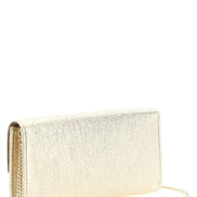 Jimmy Choo Emmie Χρυσή Δερμάτινη Τσάντα Φάκελος  