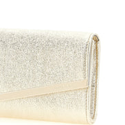 Jimmy Choo Emmie Χρυσή Δερμάτινη Τσάντα Φάκελος  