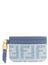 Fendi Blue Cotton Cardholder