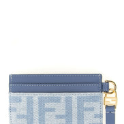 Fendi Blue Cotton Cardholder