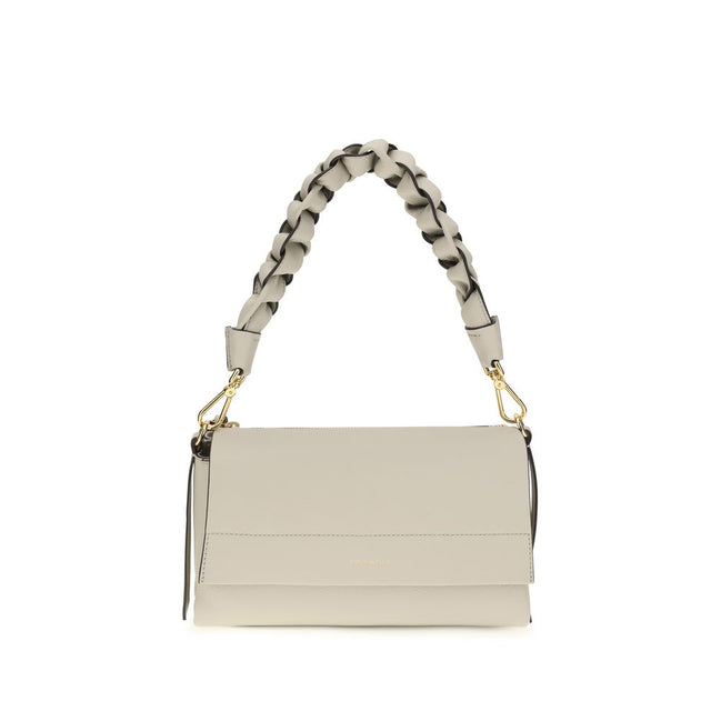 Coccinelle Bohème Beige Leather Shoulder Bag