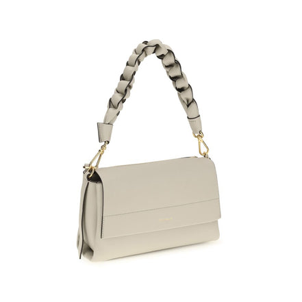 Coccinelle Bohème Beige Leather Shoulder Bag