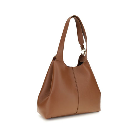 Coccinelle Brown Calf Leather Bos Taurus Shoulder Bag