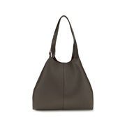 Coccinelle C-Easy Μεγάλη Καφέ Δερμάτινη Τσάντα Tote  