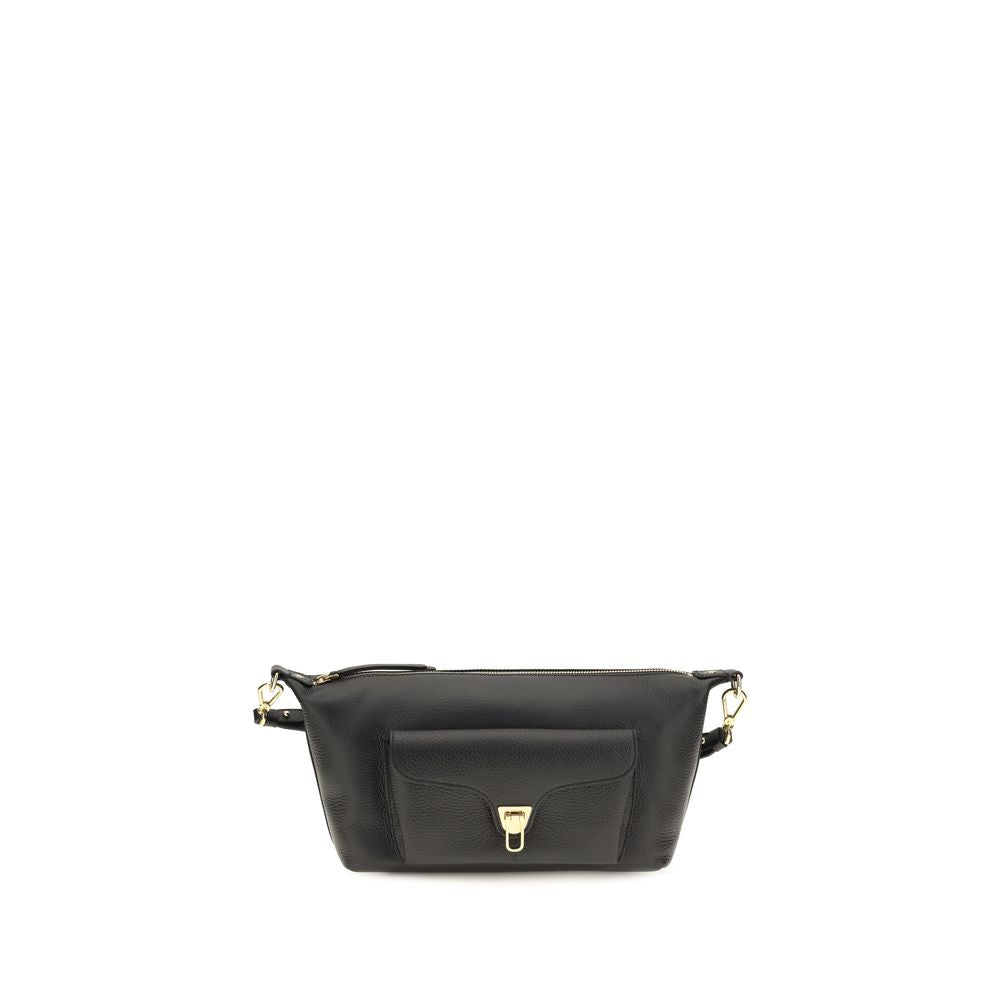Coccinelle Black Calf Leather Bos Taurus Shoulder Bag