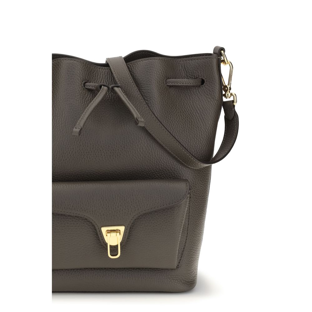 Coccinelle Beat Generation Brown Leather Bucket Bag