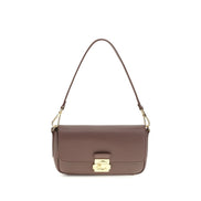 Coccinelle C-Me Lock Medium Brown Leather Shoulder Bag