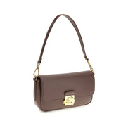 Coccinelle C-Me Lock Medium Brown Leather Shoulder Bag