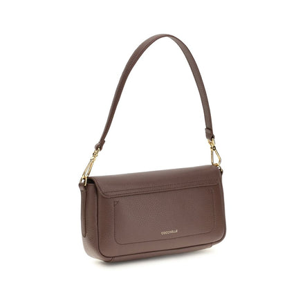 Coccinelle C-Me Lock Medium Brown Leather Shoulder Bag