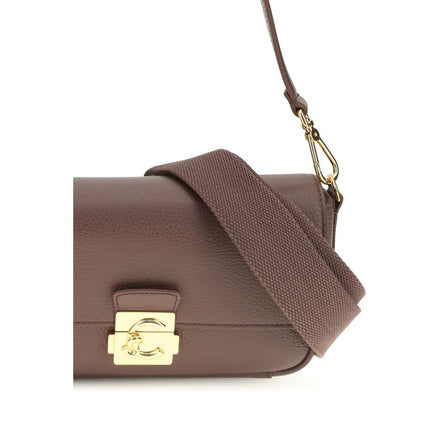 Coccinelle C-Me Lock Medium Brown Leather Shoulder Bag